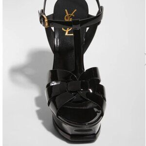 YSL Tribute Patent Platform Sandals - US size 7